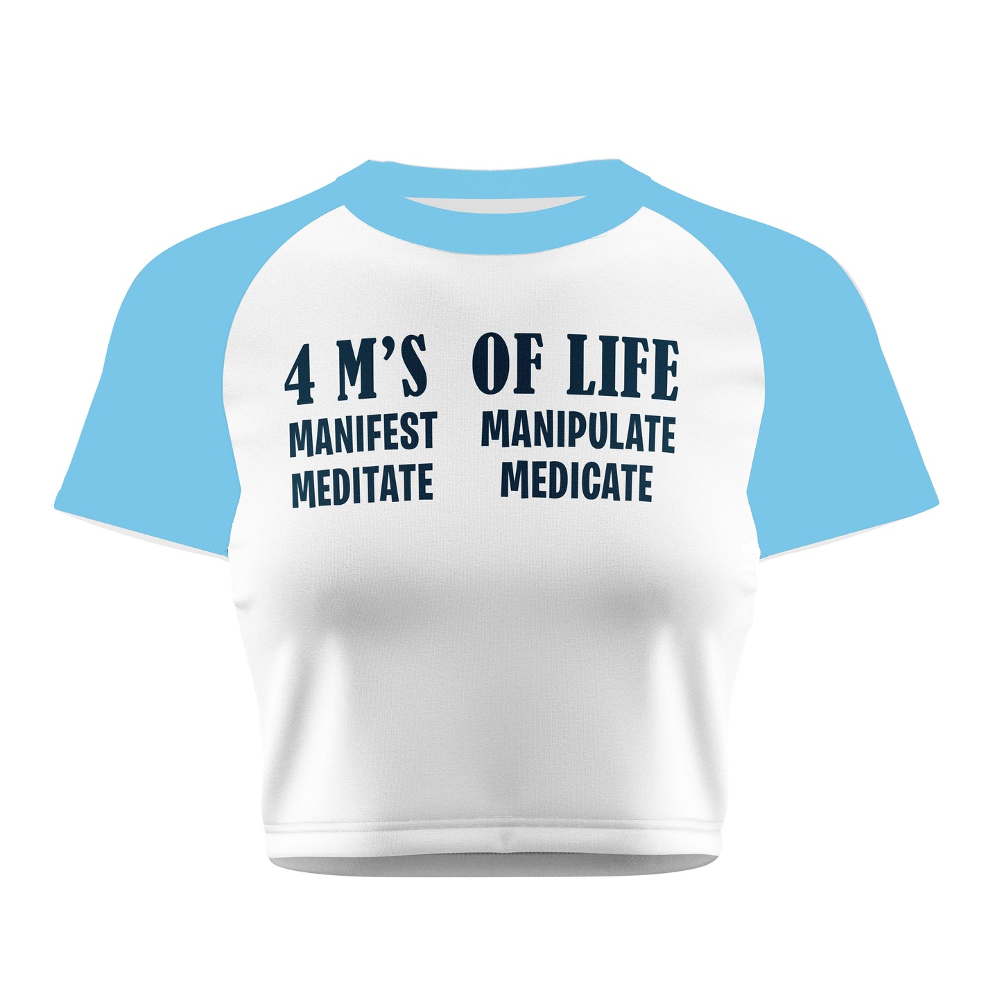 4 M's Crop Tee - Costa Moon