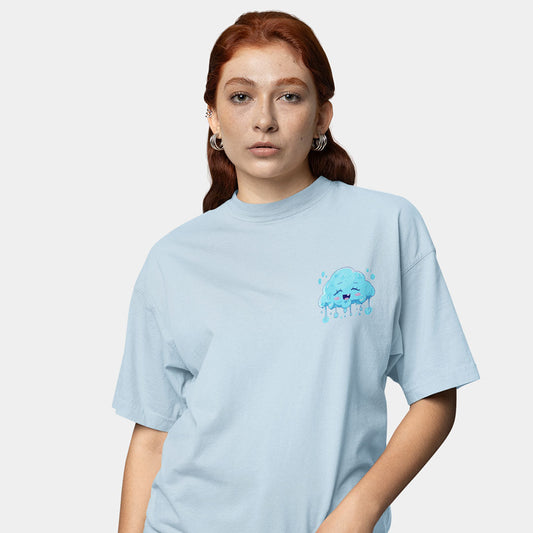 DRINK WATER EAT HEALTHY OVERSIZED T-SHIRT - Costa Moon