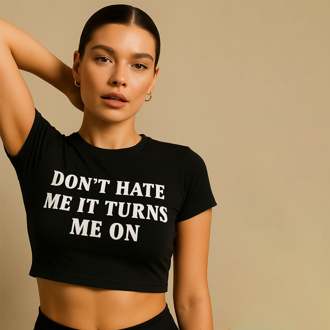 Don't Hate Me Crop Tee - Costa Moon