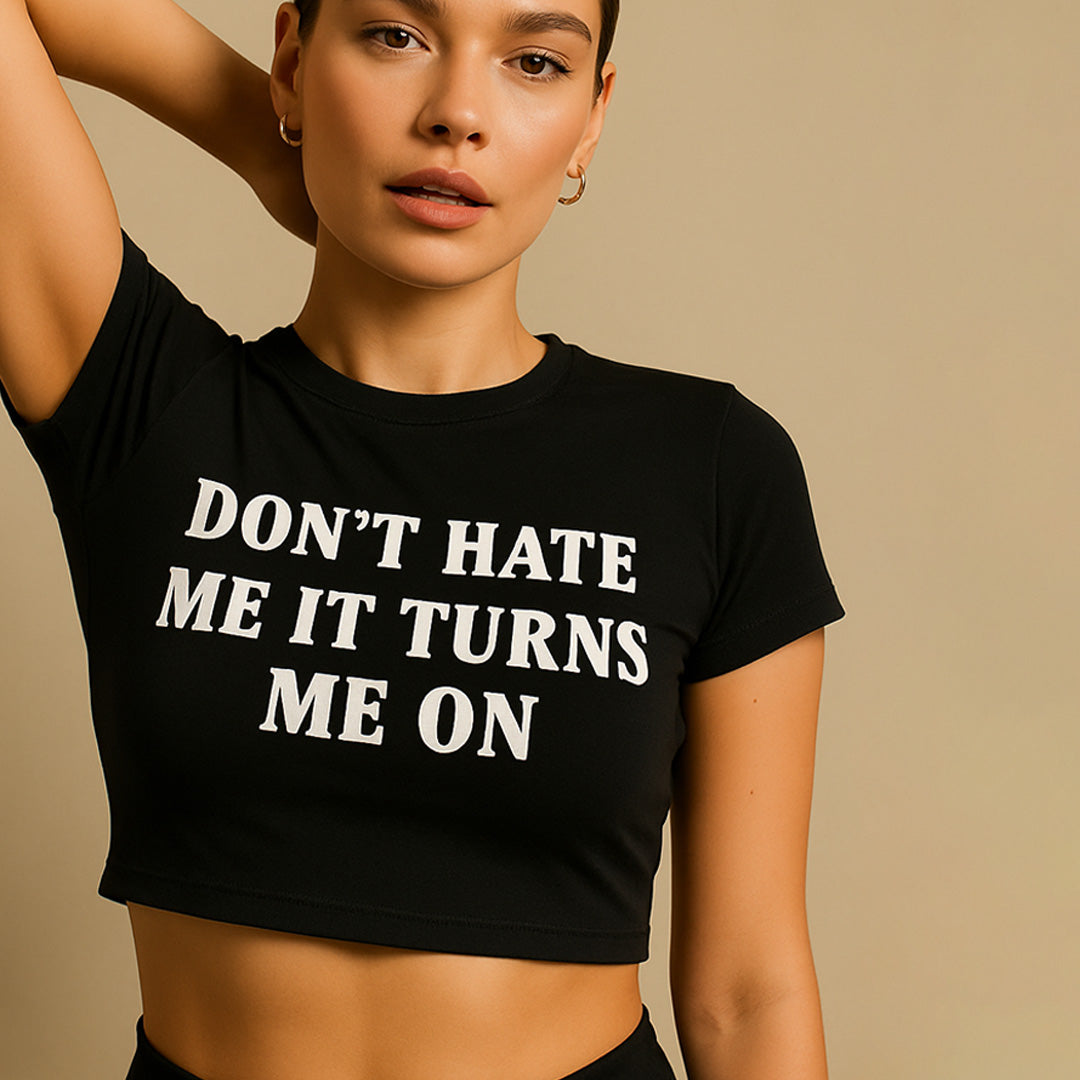 Don't Hate Me Crop Tee - Costa Moon