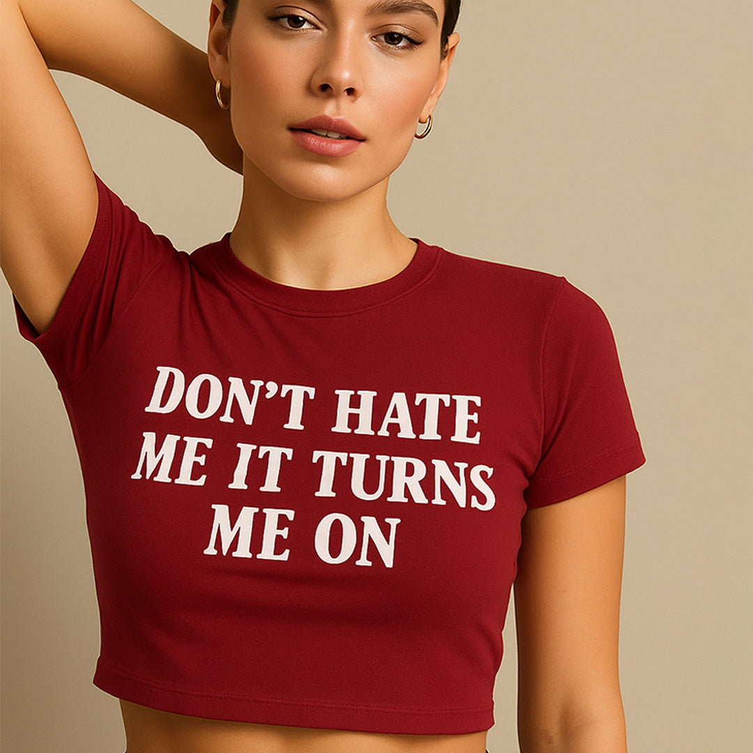 Don't Hate Me Crop Tee - Costa Moon
