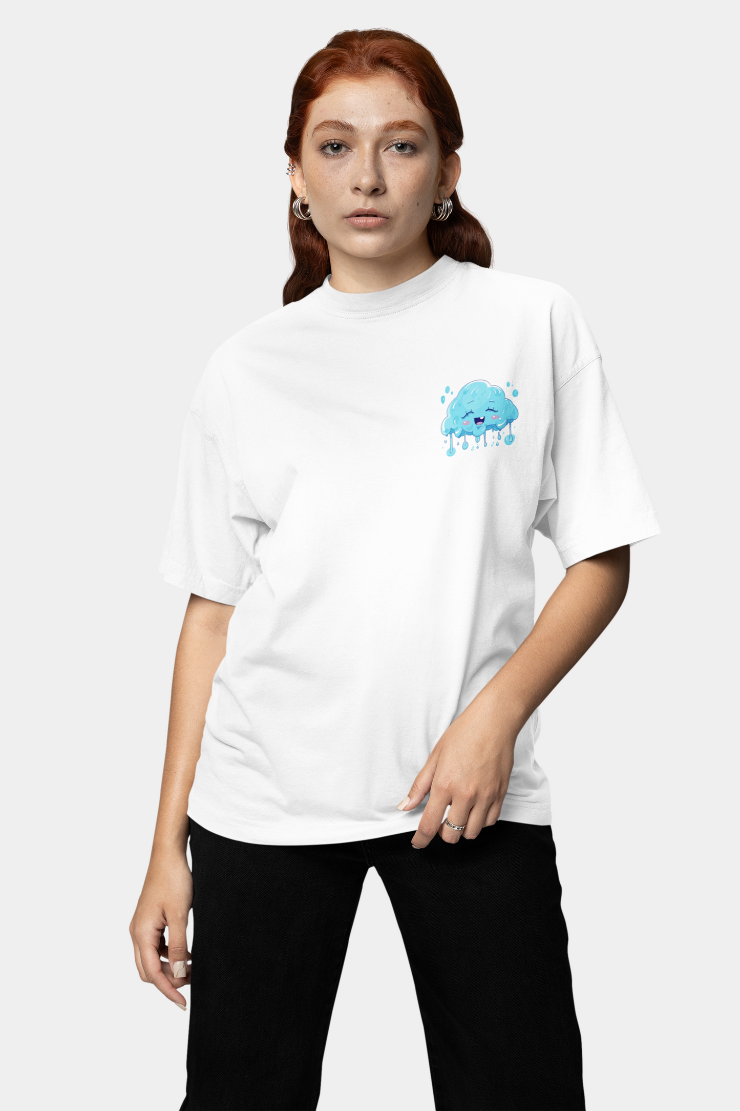 DRINK WATER EAT HEALTHY OVERSIZED T-SHIRT - Costa Moon