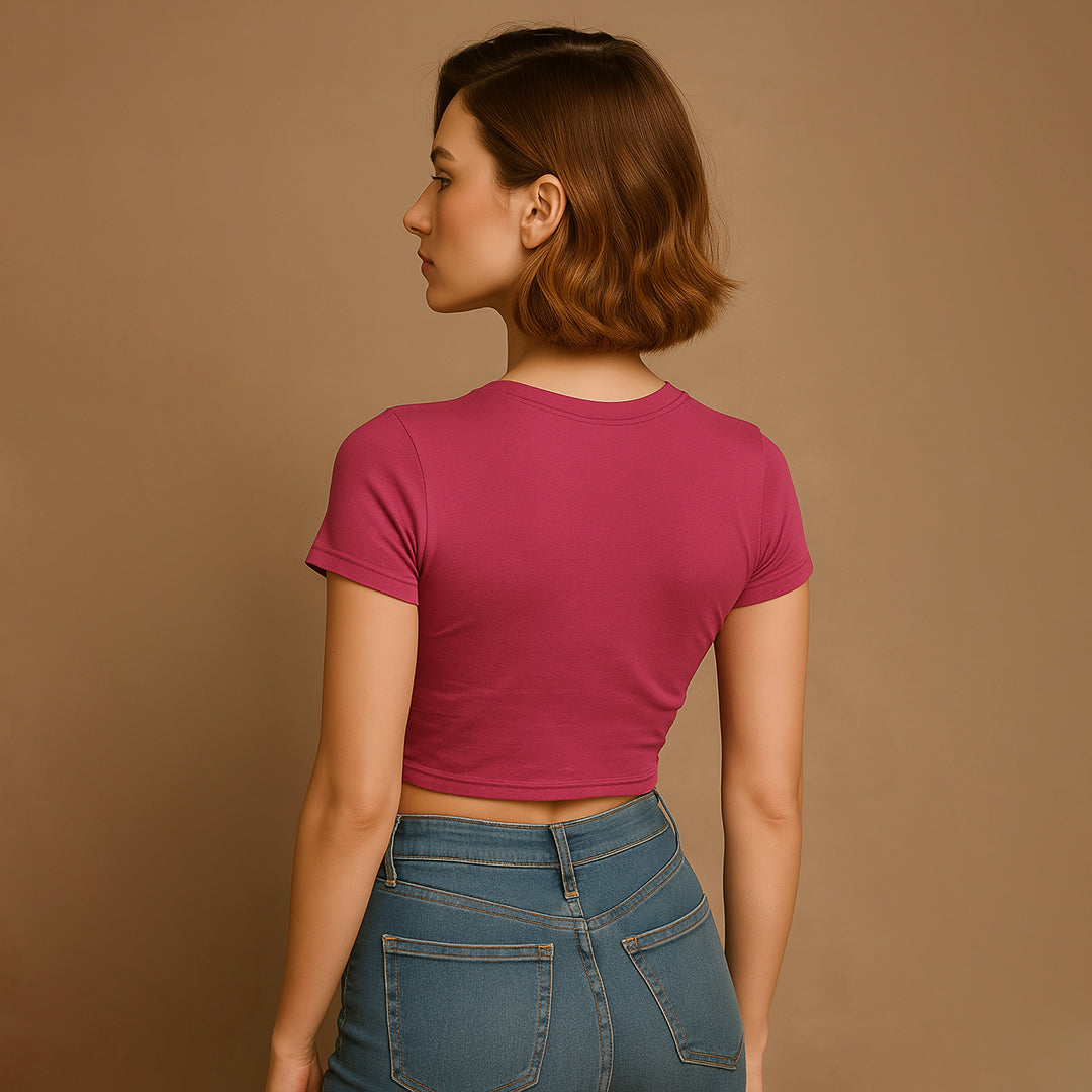 Manifest Crop Tee - Costa Moon