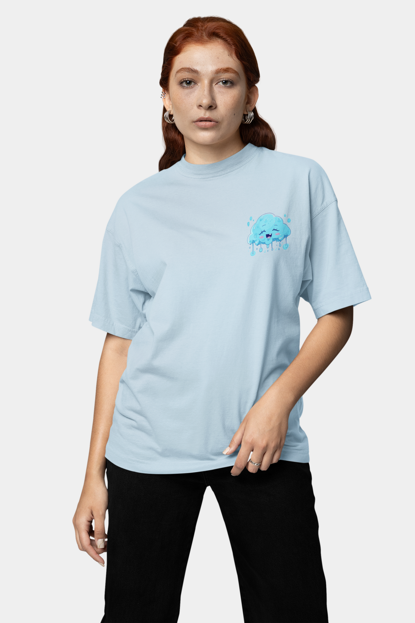 DRINK WATER EAT HEALTHY OVERSIZED T-SHIRT - Costa Moon