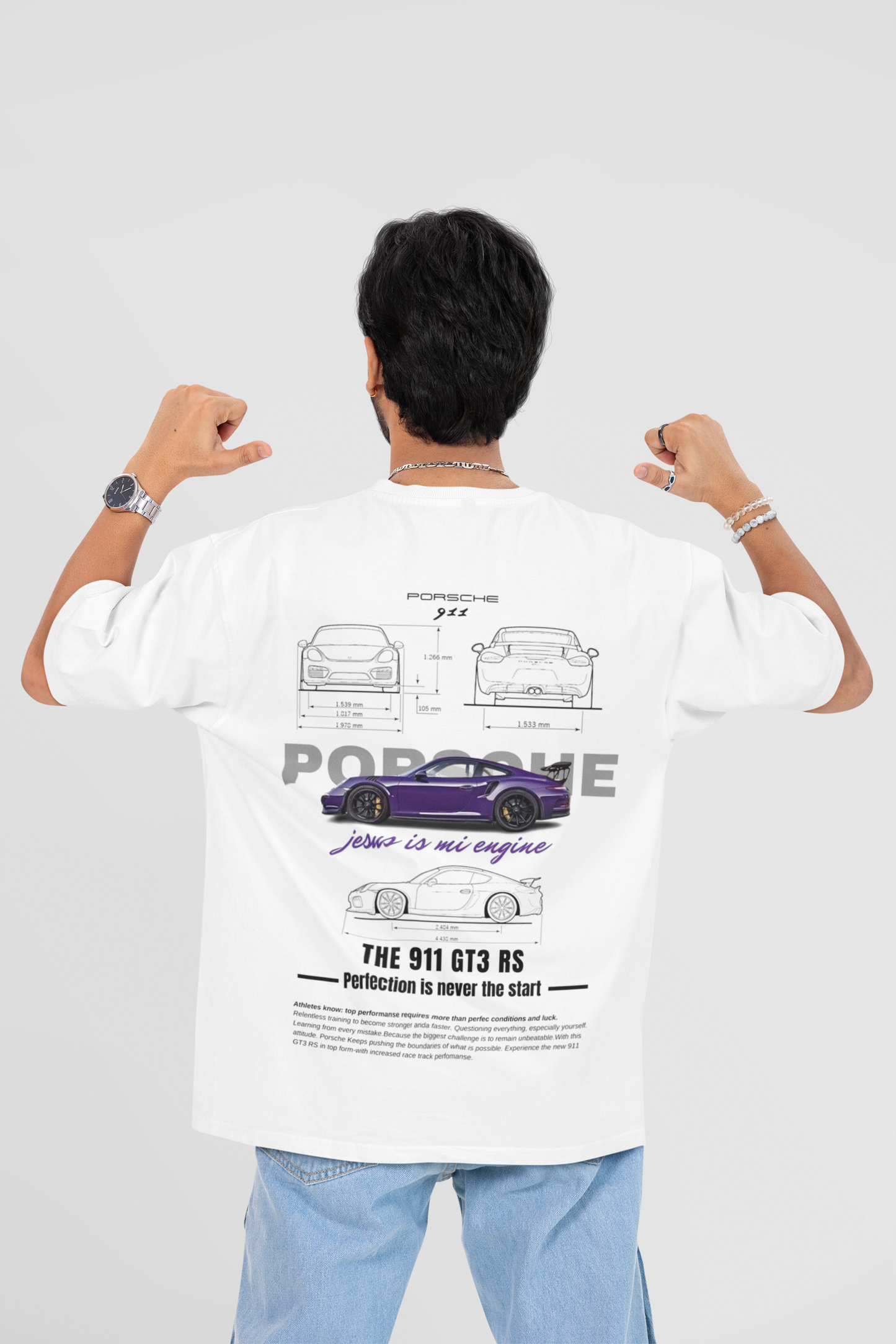 PORSCHE CAR LOVE OVERSIZED T-SHIRT - Costa Moon