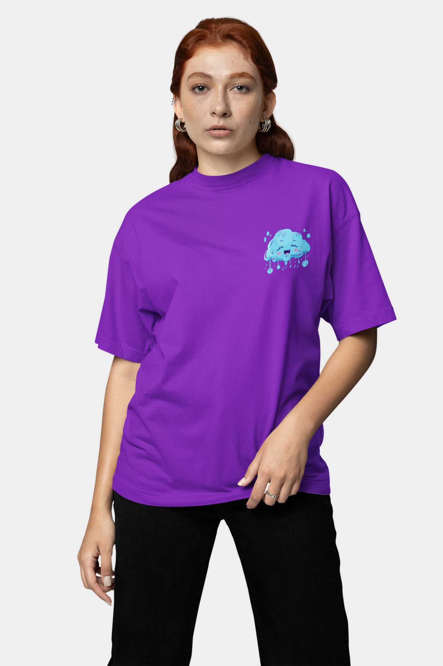 DRINK WATER EAT HEALTHY OVERSIZED T-SHIRT - Costa Moon