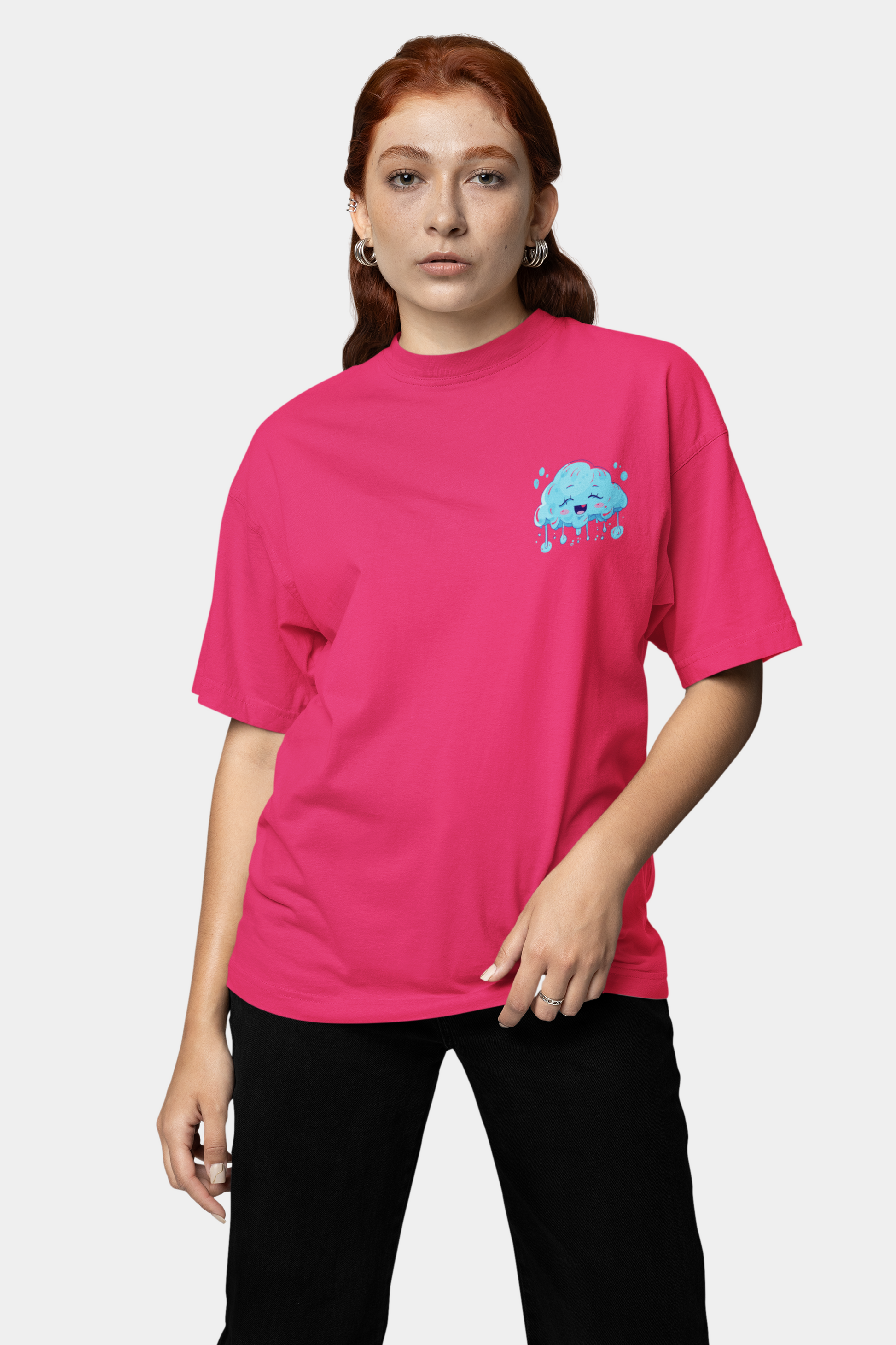 DRINK WATER EAT HEALTHY OVERSIZED T-SHIRT - Costa Moon