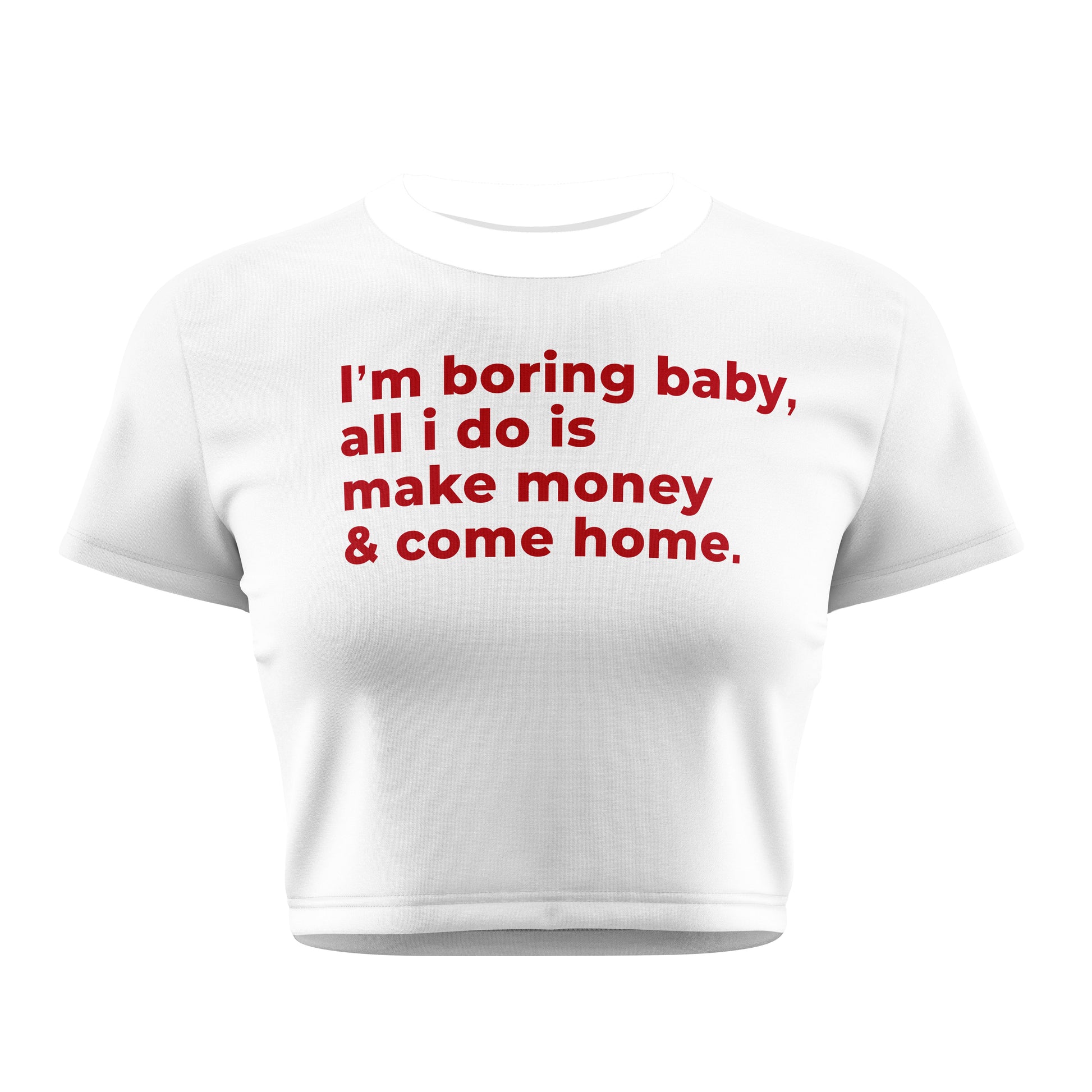 Boring Baby Crop Tee - Costa Moon