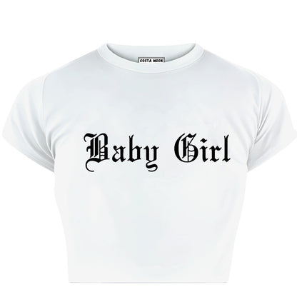 Baby Girl Crop Tee - Costa Moon