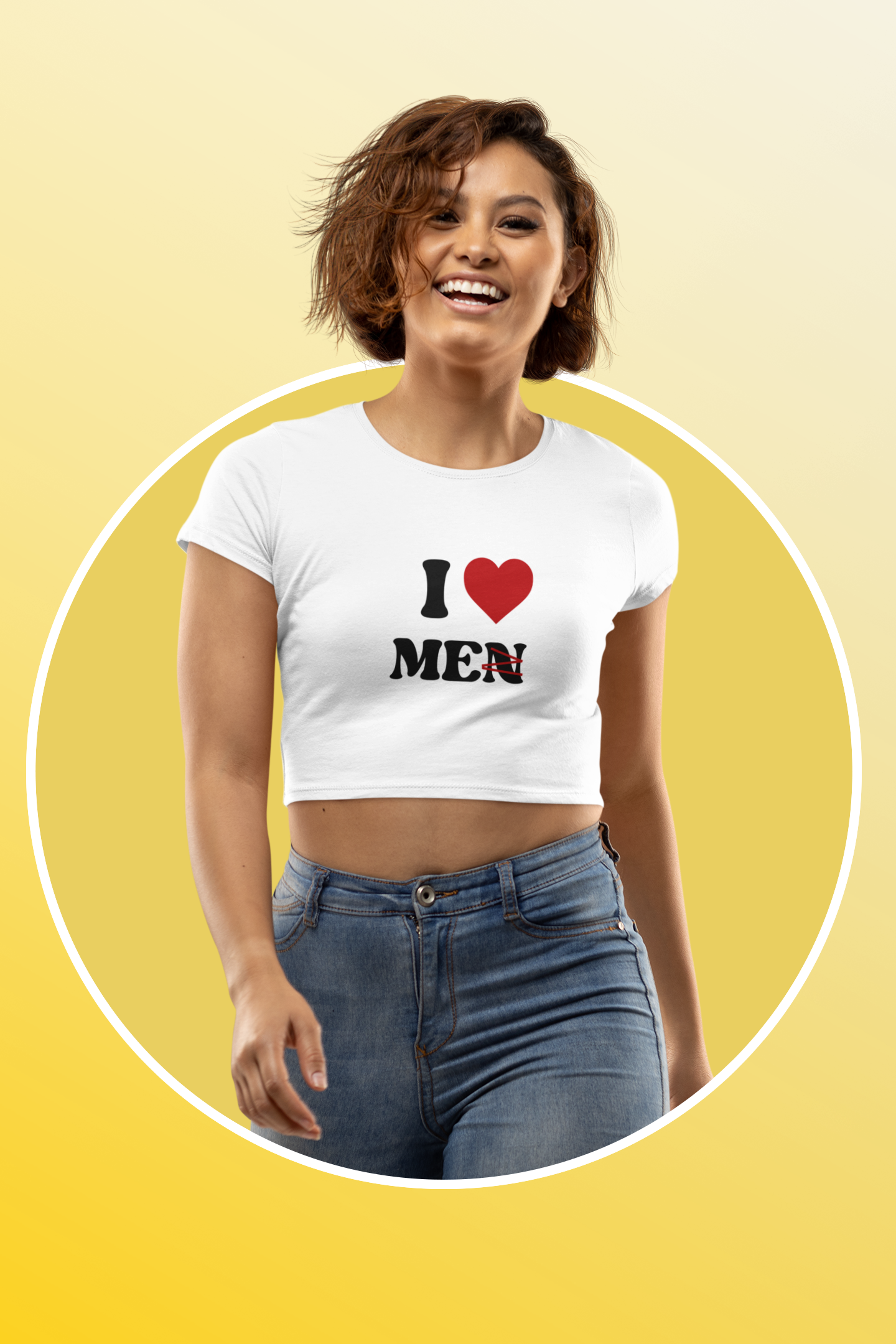 I Love Me Crop Tee - Costa Moon
