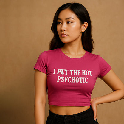 Psychotic Crop Tee - Costa Moon