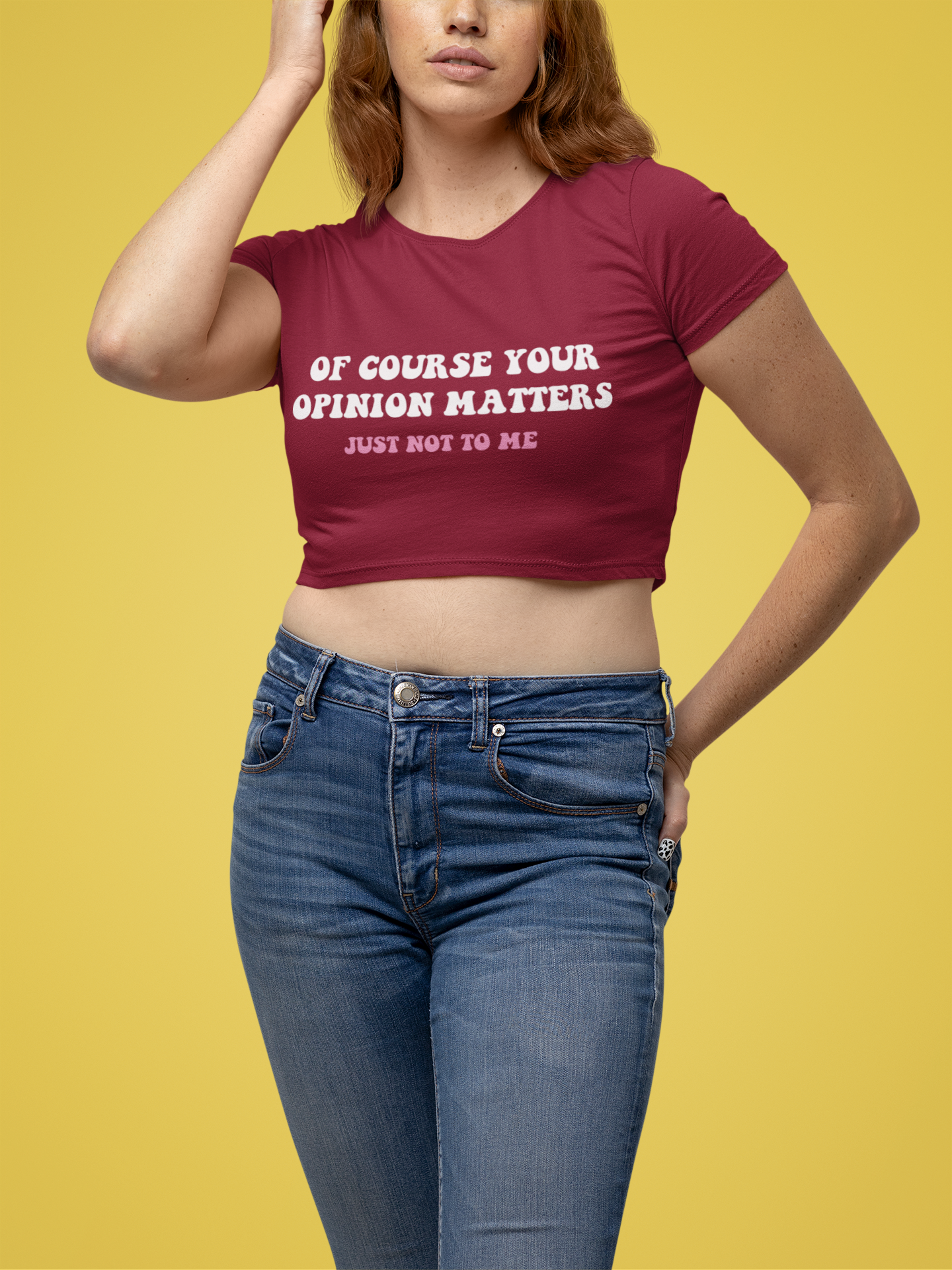 Your Opinion Crop Tee - Costa Moon
