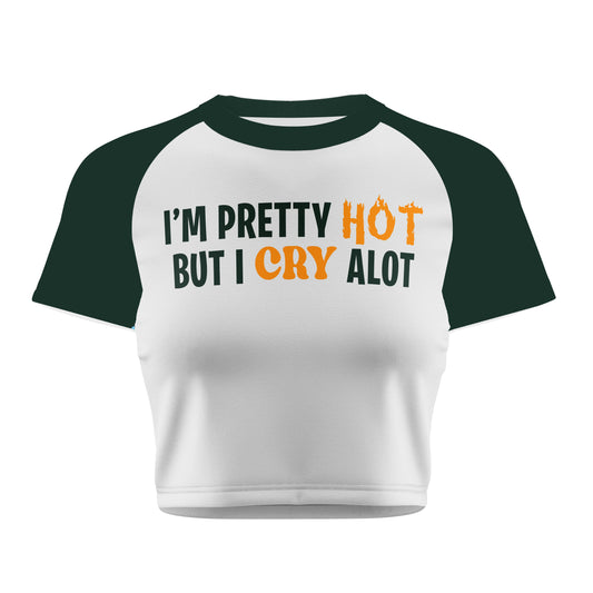 I'M Pretty Crop Tee - Costa Moon