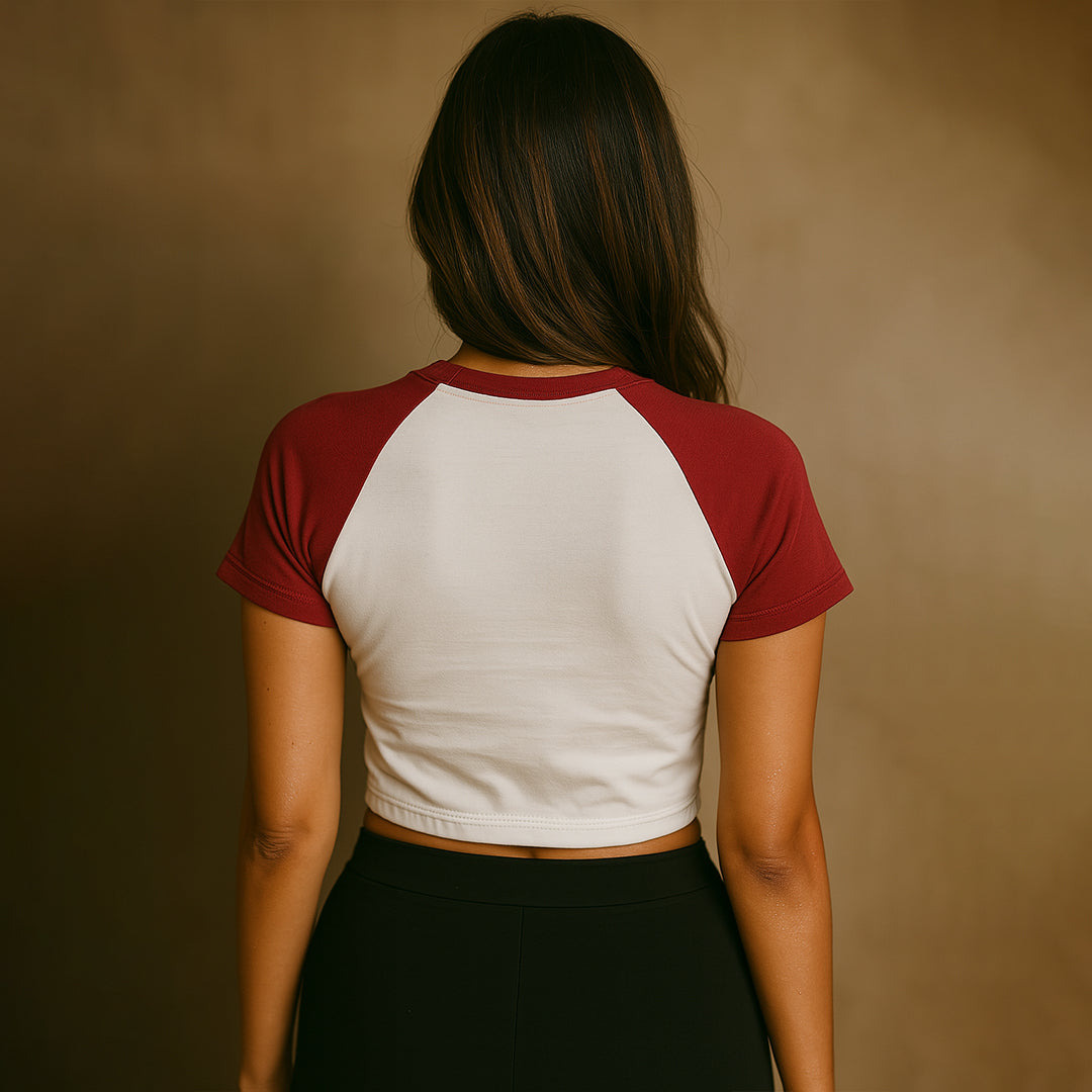KENCHI JAISI ZUBAAN Crop Tee - Costa Moon