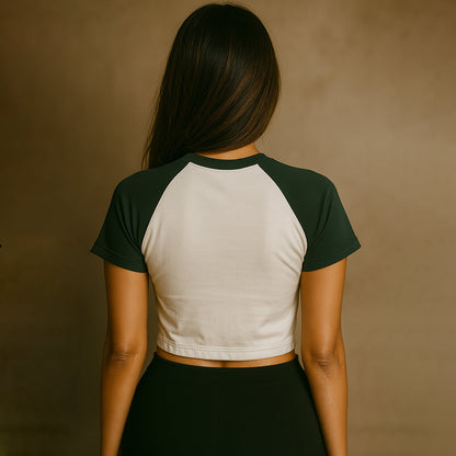 Stop Copying Me Crop Tee - Costa Moon