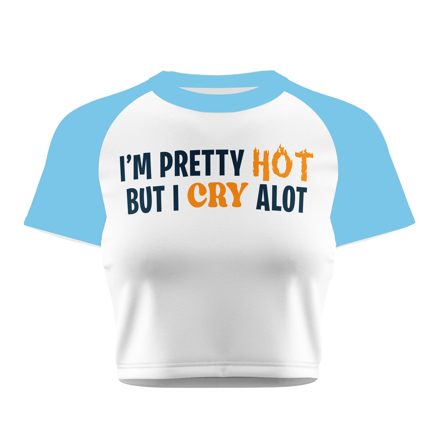 I'M Pretty Crop Tee - Costa Moon