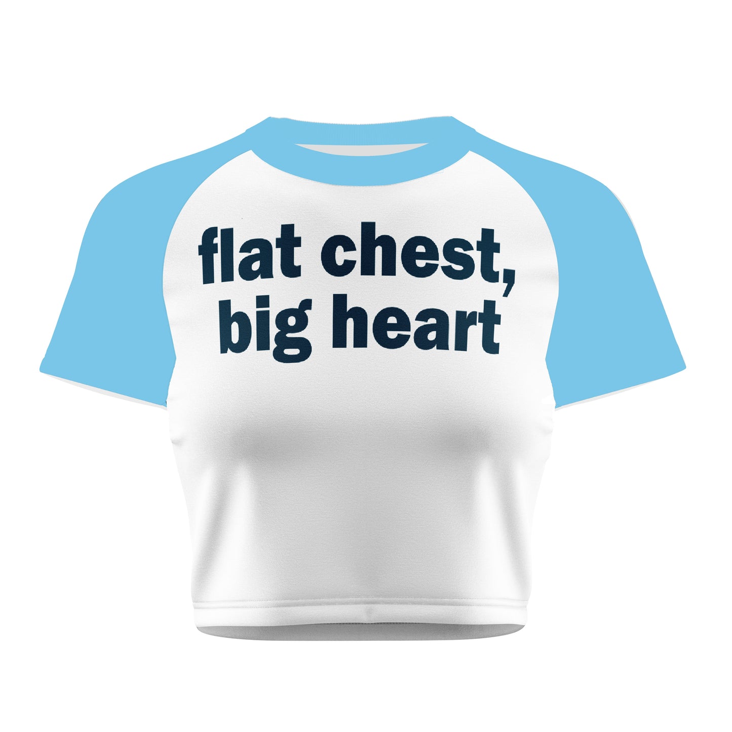 flat chest, big heart Tee - Costa Moon