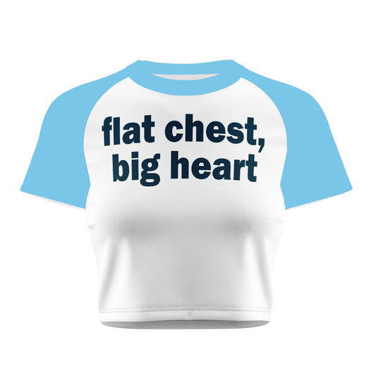 flat chest, big heart Tee - Costa Moon