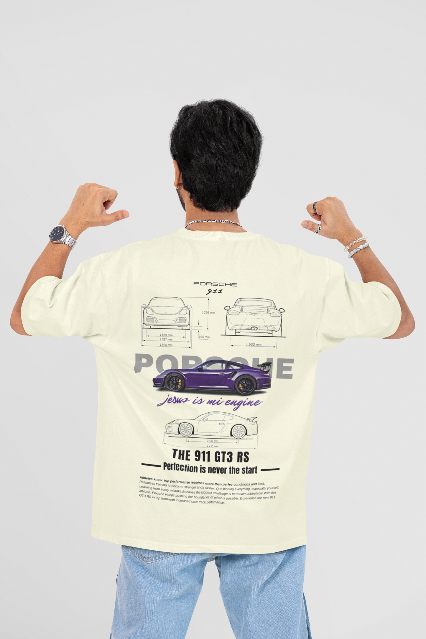 PORSCHE CAR LOVE OVERSIZED T-SHIRT - Costa Moon