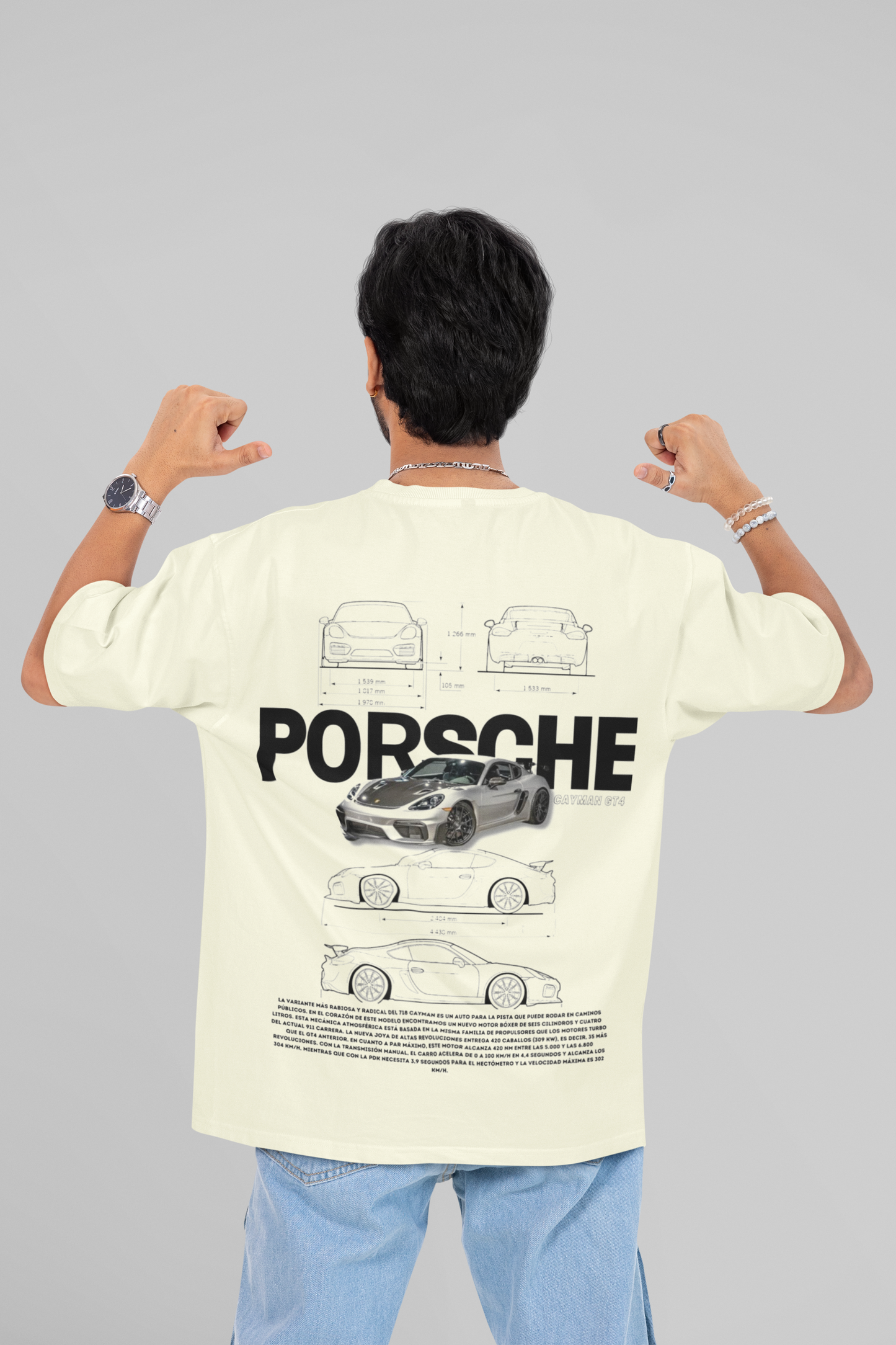 PORSCHE CAR LOVE OVERSIZED T-SHIRT - Costa Moon
