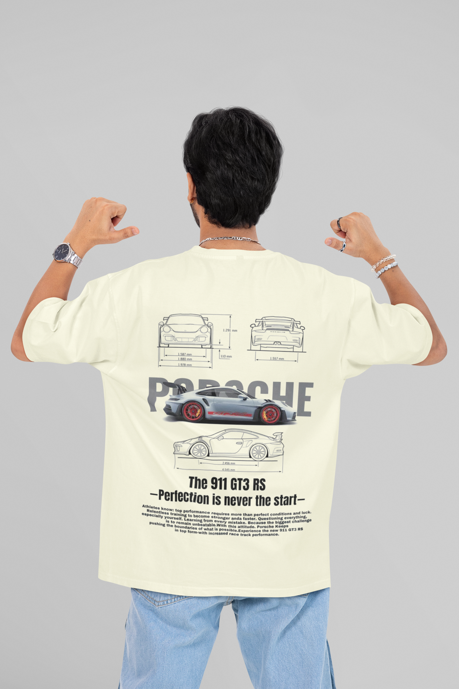 PORSCHE CAR LOVE OVERSIZED T-SHIRT - Costa Moon