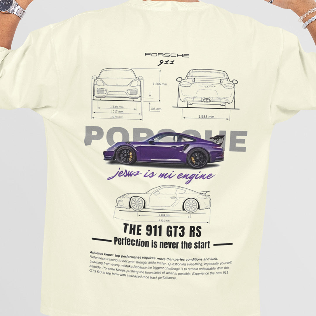 PORSCHE CAR LOVE OVERSIZED T-SHIRT - Costa Moon
