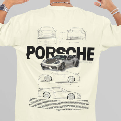 PORSCHE CAR LOVE OVERSIZED T-SHIRT - Costa Moon
