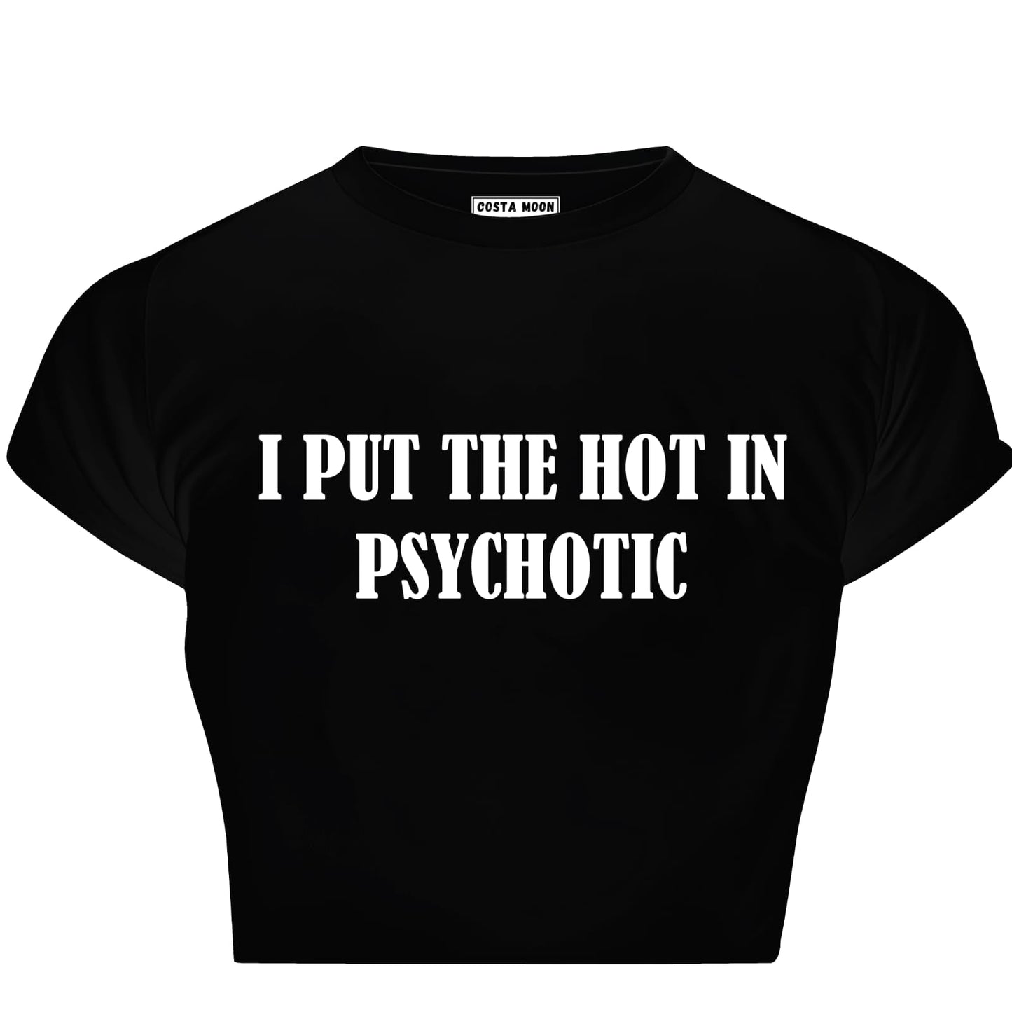 Psychotic Crop Tee - Costa Moon