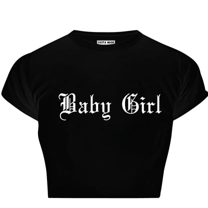 Baby Girl Crop Tee - Costa Moon