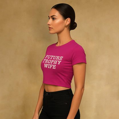 Future Trophy Wife Crop Tee - Costa Moon