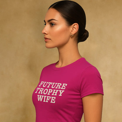 Future Trophy Wife Crop Tee - Costa Moon