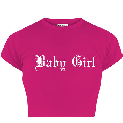 Baby Girl Crop Tee - Costa Moon
