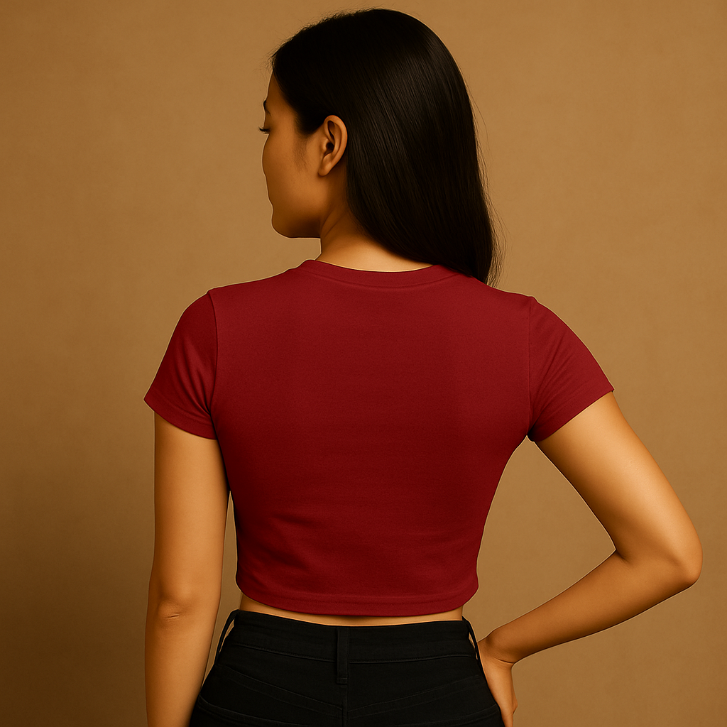 Psychotic Crop Tee - Costa Moon