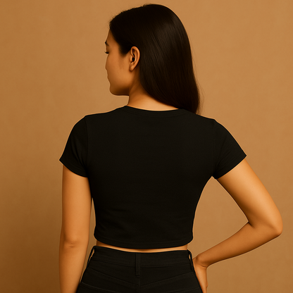 Psychotic Crop Tee - Costa Moon